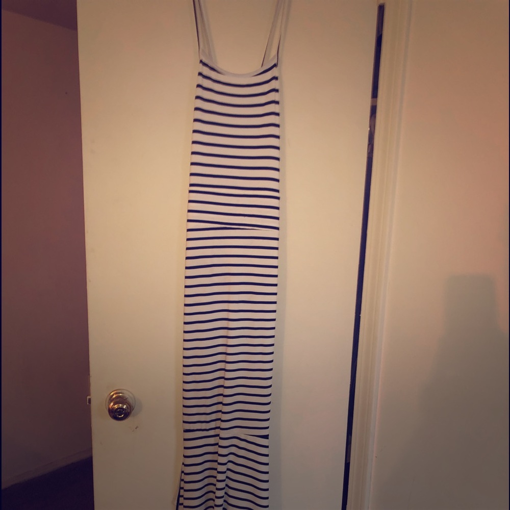 Long striped maxi dress
